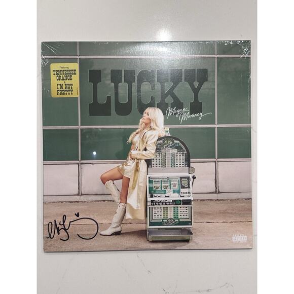 AUTOGRAPHED SIGNED Megan Moroney - LUCKY Green Vinyl LP SEALED #4 - Picture 1 of 9